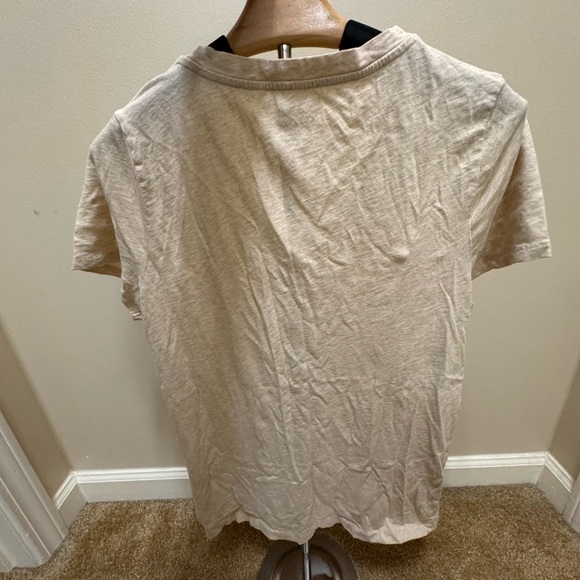 J. Crew Women's Cream V-Neck Short Sleeve Tee - Picture 2 of 3